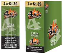 GT 4K Green Sweet Cigarillos 4/1.39 Box