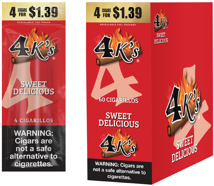 GT 4K Sweet Delicious Cigarillos 4/1.39 Box