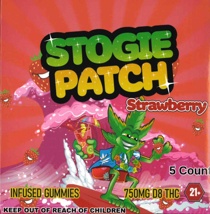 Stogie Patch 750mg 5pk Strawberry D8 Gummies